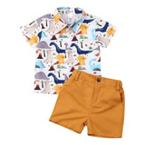 Conjunto Niño Camisa Dinosaurios Y Short 