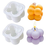 Molde Silicona Bubble 4 Bolitas Especial Para Velas