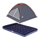 Combo Carpa Alpes Para 4 Personas Eco Con Colchón Inflable 