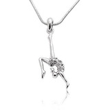 Collar - Spinningdaisy Silver Plated Gymnastic Necklace