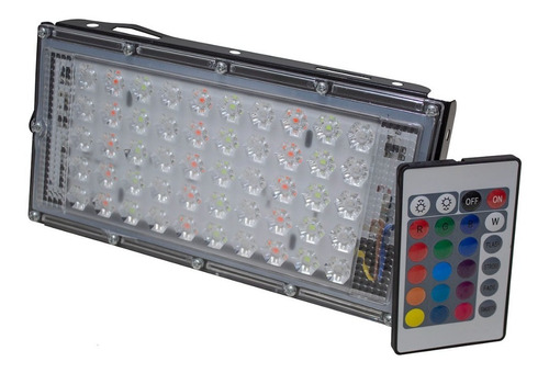 Reflector Led 50w Rgb Economico 110v Control Remoto Ip65