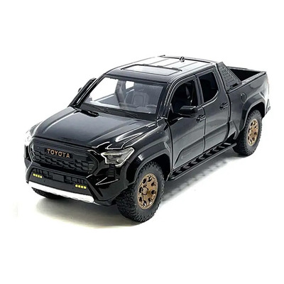 Camioneta A Escala 1/24 Toyota Tacoma 2024 Trail Hunter Negro Detalles Metálicos Negro Brillos
