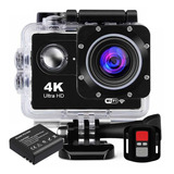 Câmera De Ação 4k Filmadora Wifi Hd Capacete + Bateria Extra
