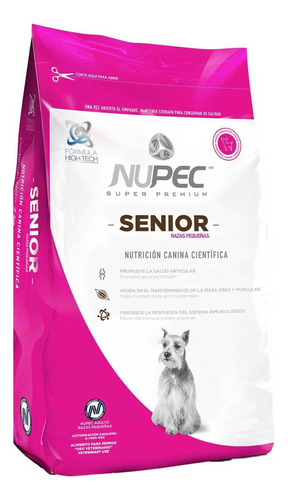 Alimento Nupec Senior De Raza Pequeña Sabor Mix 8kg