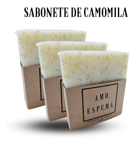 Kit 3 Sabonetes De Camomila Artesanal Mais Vendido Relaxante