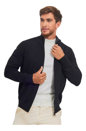 Sueter Masculino Com Zíper Blusa De Frio Masculina Trico