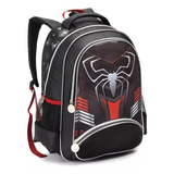 Mochila Infantil Pré Escola Creche Aranha Spider Dark Denlex Cor Pequena