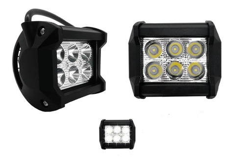 Faros 6 Led Tipo Concha Luz Fija Y Estrobo (par)