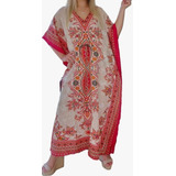 Vestido Kaftan Indiana Estampada Plus Size 80