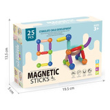 Magnetic Sticks 25pcs. Bloques Magnéticos. Juguete Didáctico