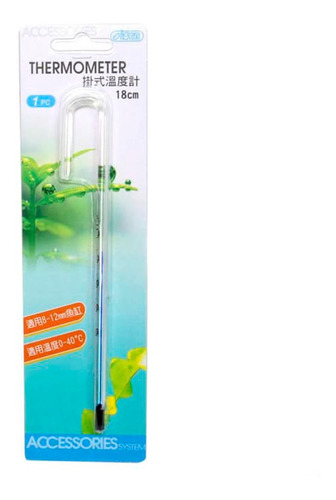 Termómetro De Cristal Colgante 18cm Ista Acuario Plantado 