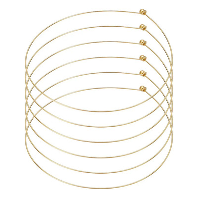 1 Juego De 6 Collares Rígidos De Latón De 1,2 Mm Para Hacer
