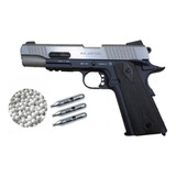 Pistola Airsoft Colt 1911 Inox Full Metal Bi-tono Silver 6mm