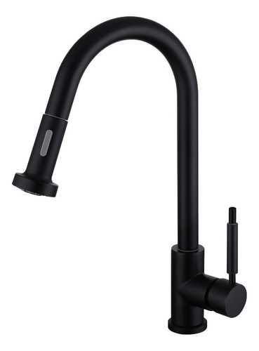 Grifo Cocina Monocomando Gourmet Rociador Negro Piazza Cuota