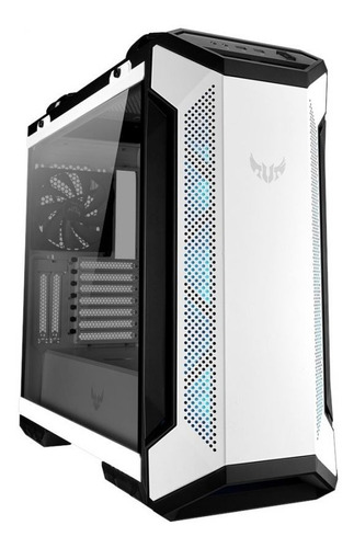 Gabinete Gamer Asus  Gaming Gt501 White Edition Rgb Cristal Color Blanco