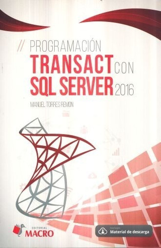 Programacion Transact Con Sql Server 2016 | 9786123045470