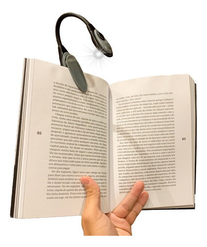 Luminária Lanterna Clip Grampo P/ Leitura Livro Notebook 