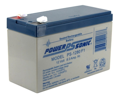 Bateria Recargable 12v/8ah Powersonic Term.f2 Ps 1280 