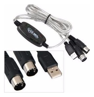 Adaptador Usb Teclado Midi - Cable De Audio Sonido