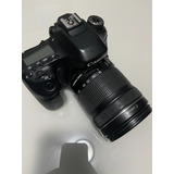 Canon 80d + Lente 18-135 + 4 Baterias Ótima P/vídeo E Fotos