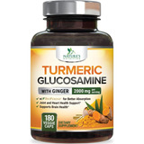 Nature's Nutrition | Turmeric Glucosamine | 2000mg | 180caps