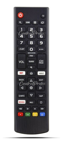 Control Remoto Para Akb75675304 LG Smart Netflix Prime Movie