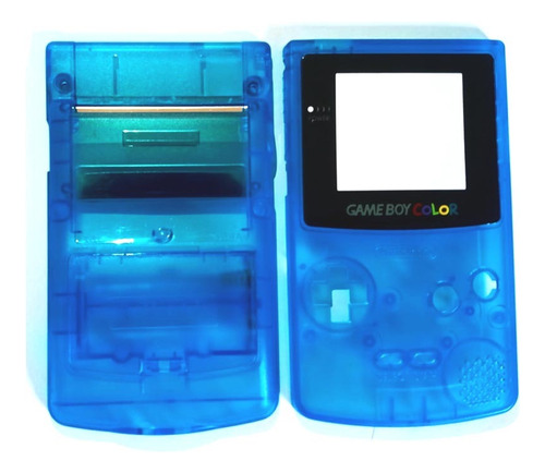 Carcaça Azul Translucido Compatível Game Boy Color Gbc