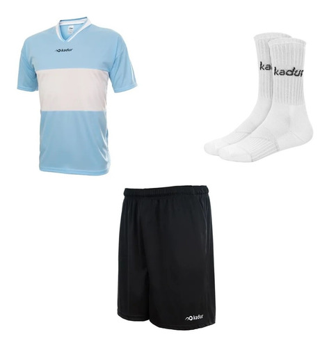 Remera Short Medias Hombre Tenis Padel Bolsillos Kadur Combo