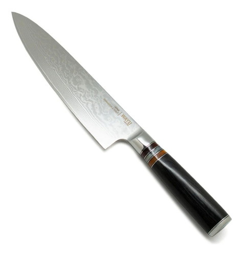 Cuchillo Damascus Black Pakka Wayu Limited 33cm Resistente