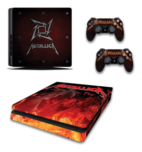 Skin Personalizado Para Ps4 Slim Metal (0281)