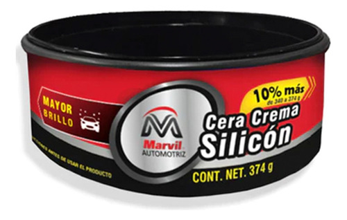 Cera Crema Auto Con Silicon Marvil 340grs