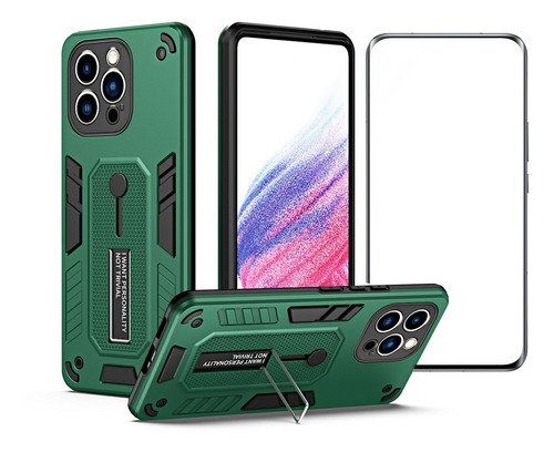 Funda Para iPhone Series, Soporte Metálico Con Película De V