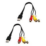 2 Piezas De 3rca Video / V Convertidor Para Tv