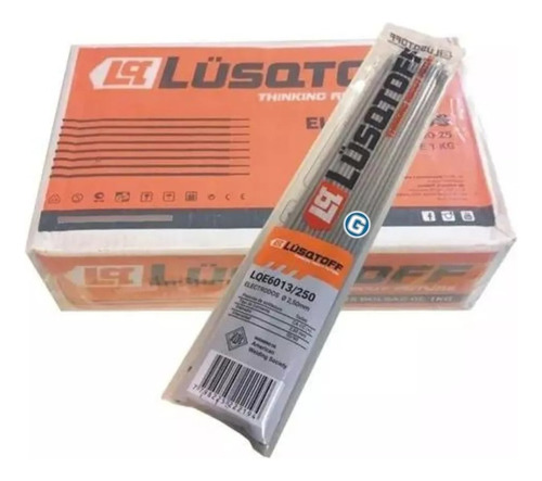 Electrodos Soldadora Punta Azul 2.5mm Lusqtoff Caja 25kg