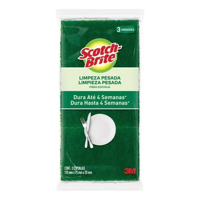 Esponjas de cocina sintéticas multiusos Scotch-Brite, paquete de 3 | MercadoLibre