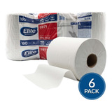 Toalla En Rollo Elite® Blanca 6 Rollos 180m C/u