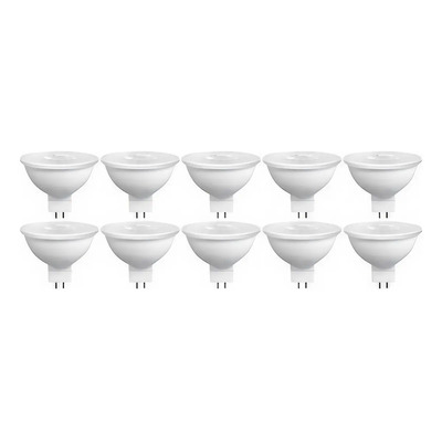Paquete 10 Focos Led Mr16 7w Dimeable Atenuable Rosca Gu5.3 Luz Blanca 6500k Spot Dicroico 57162 Philco | Envío gratis