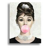 Cuadros Decorativos Modernos   De  Audrey Hepburn Bubble Gum