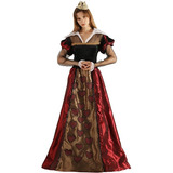 Disfraz De Halloween De Reina Real Medieval De Lujo Para Mujer