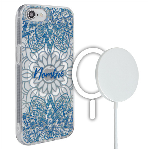 Funda Para iPhone Magsafe Mandalas Personalizada Nombre