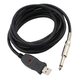 Cable De La Guitarra Del Usb Macho A 6.5mm Cable De