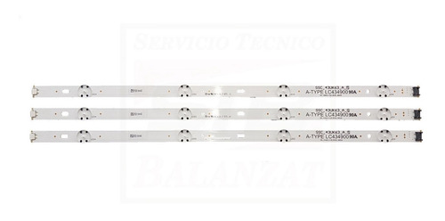 Kit Tiras De Led Original LG 43lj5500 43uj6560 Panel Hc430