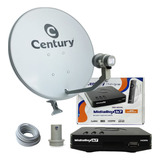 Antena Parabólica Ku Century 60cm Midiabox B7 Cabo Lnbf 5g