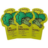 Pac 3 Pzas Mascarilla Facial Brócoli Tonymoly, Revitaliza
