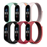 6pack Correas De Nylon Para Xiaomi Mi Band 7 6 5 4 3 Pulsera