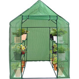 Lemy Mini Walk-in Greenhouse 2-tier 8-shelf Interior Planta 
