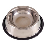 Tigela Bowl Inox Comedouro Pet Para Cães E Gatos Cor Inox