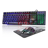 Cakce Rgb Gaming Keyboard And Colorful Mouse Combo,usb Wire.