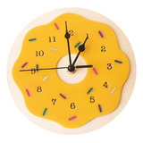 Reloj De Pared Con Forma De Rosquilla, Accesorios Amarillo