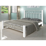 Cama Casal Rustic Florença Espresso Móveis Branco Hj